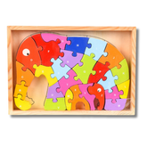 Educational Wooden Elephant Letter Puzzle kids Toy in Bulk